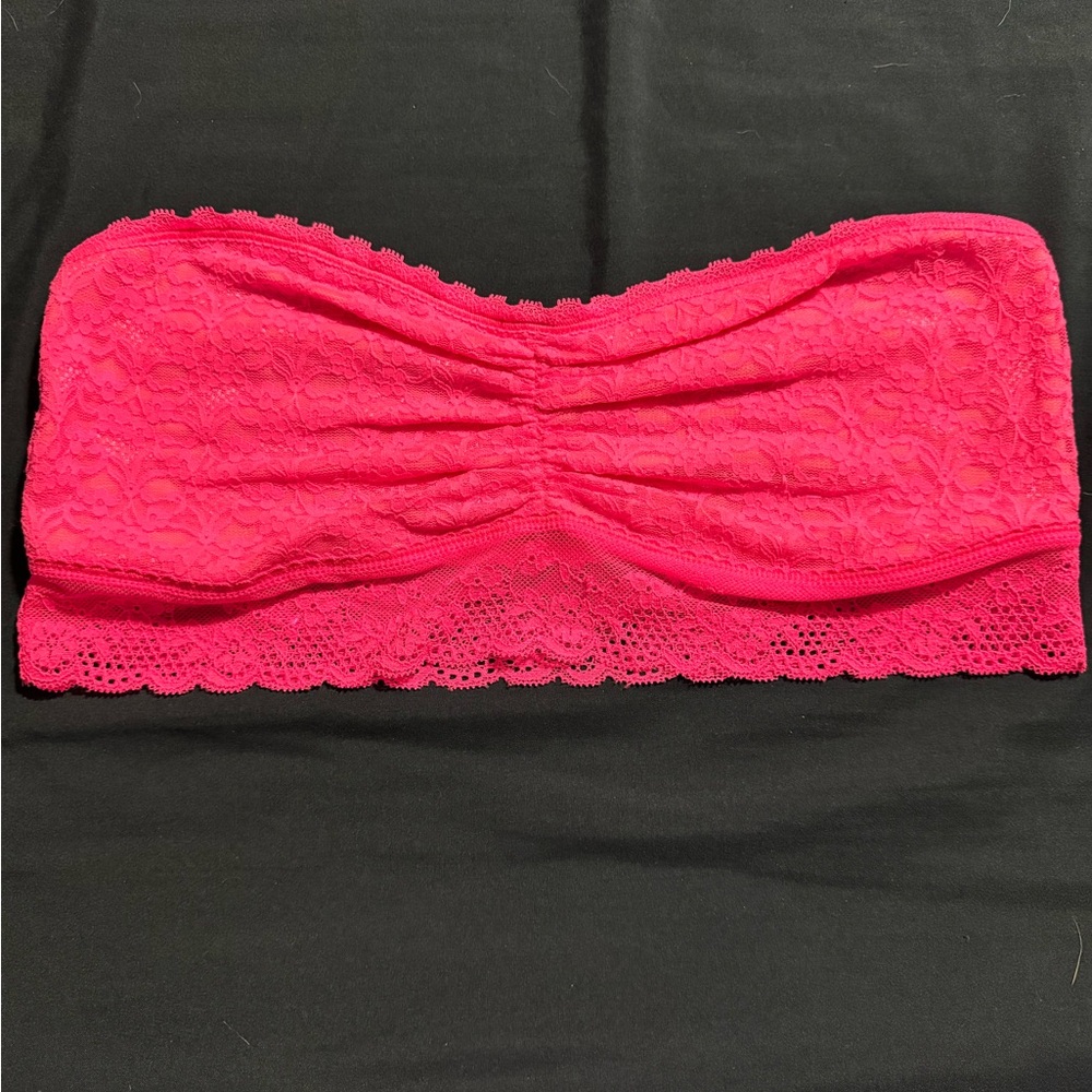 Aerie Bright Pink Lace Bandeau